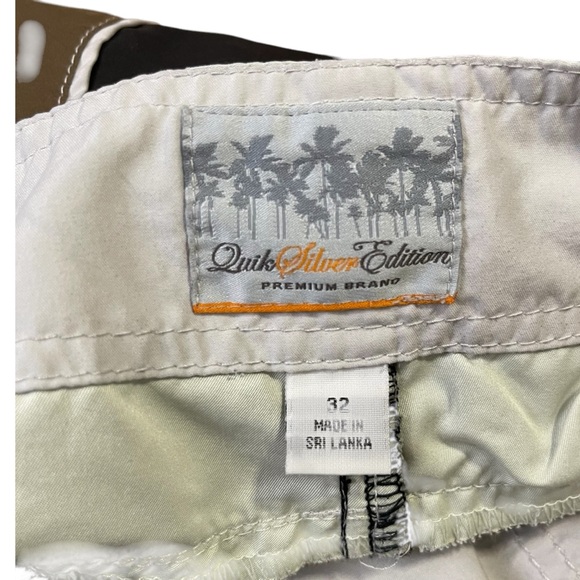 Surf Board Shorts Cream Mint Brown Black Board Shorts with Drawstring Waist - Picture 6 of 6